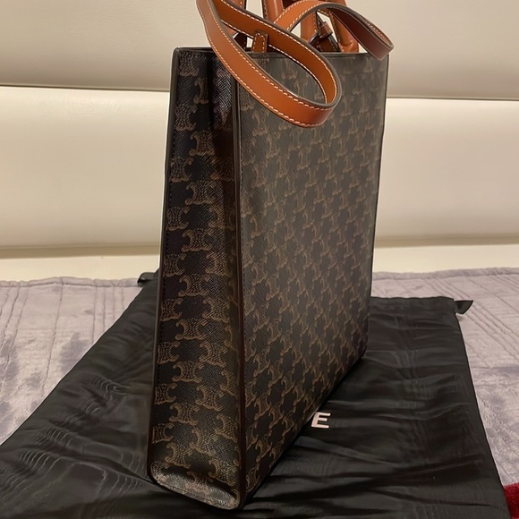 Celine Cabas Tote Triomphe Coated Canvas Bag - Picture 5 of 15